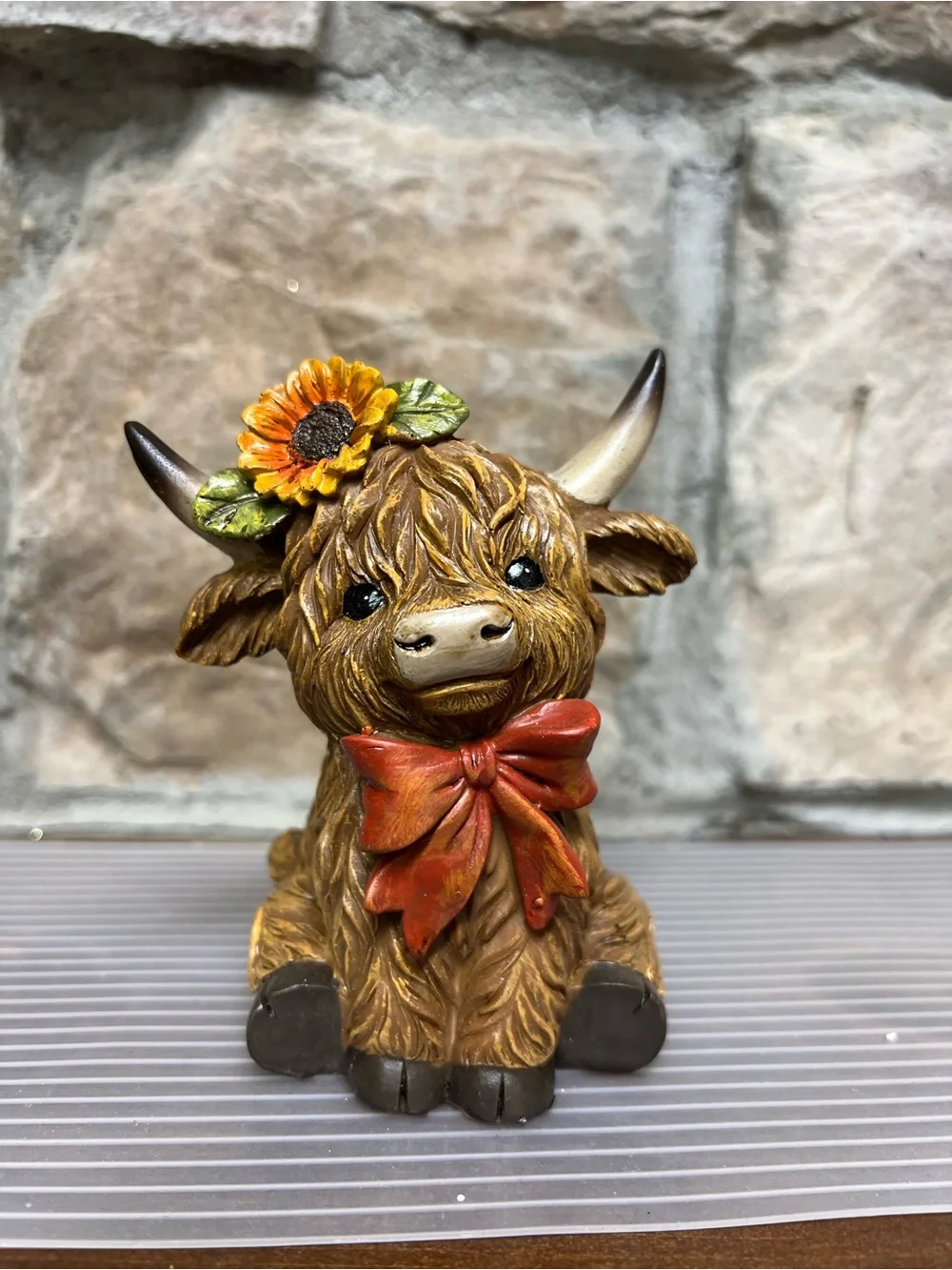 Decorative Highland Cow & Sunflower Wall Sign - Yellow Accent